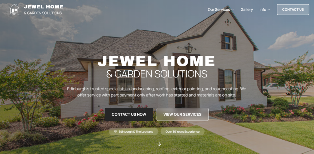 Jewel Home and Garden Solutions homepage